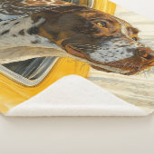 Spotted Dog op Car Ride Art Print Sherpa Deken (3/4)