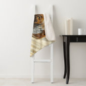 Spotted Dog op Car Ride Art Print Sherpa Deken (In situ)