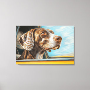Spotted Dog op een auto-avontuur Art Print