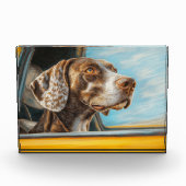 Spotted Dog op een auto-avontuur Art Print Fotoblokken (Voorkant)