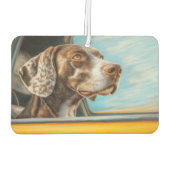 Spotted Dog op een auto-avontuur Art Print Luchtverfrisser (Achterkant)