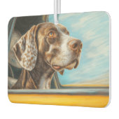 Spotted Dog op een auto-avontuur Art Print Luchtverfrisser (Links)