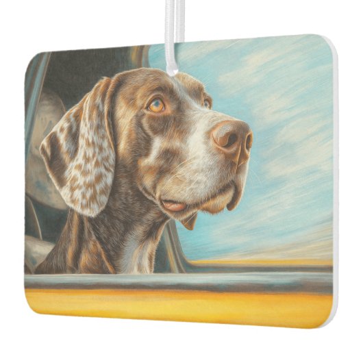 Spotted Dog op een auto-avontuur Art Print Luchtverfrisser (Links)