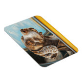 Spotted Dog op een auto-avontuur Art Print Magneet (Rechterzijde)