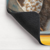 Spotted Dog op een auto-avontuur Art Print Muismat (Hoek)