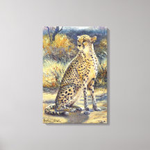 "Spotted Huntress" Stretched Canvas Print
