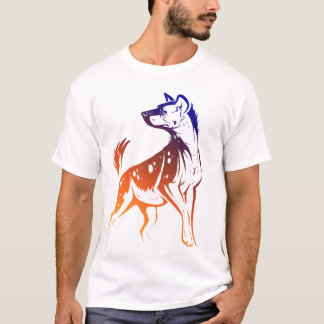 Spotted Hyena Blue Gradated Destroyed T T-shirt