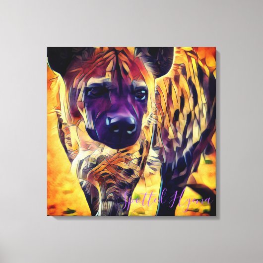 Spotted Hyena [Premium Canvas] Canvas Afdruk (Voorkant)