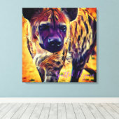 Spotted Hyena [Premium Canvas] Canvas Afdruk (Insitu (Houten vloer))