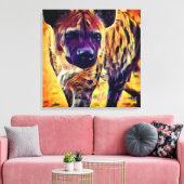 Spotted Hyena [Premium Canvas] Canvas Afdruk (Insitu (Woonkamer))