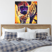 Spotted Hyena [Premium Canvas] Canvas Afdruk (Insitu (Slaapkamer))