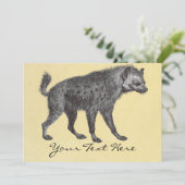 Spotted Hyena Uitnodiging (Staand voorkant)