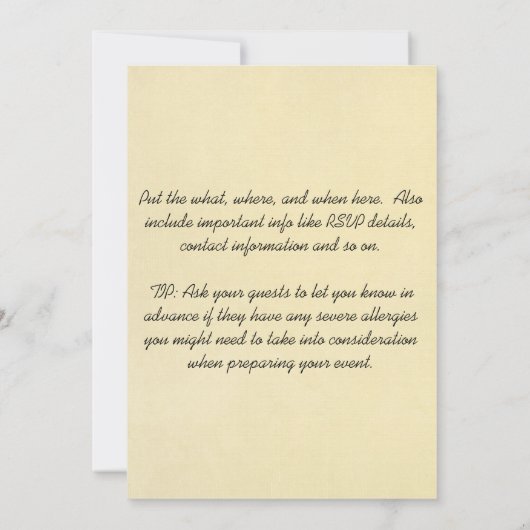 Spotted Hyena Uitnodiging (Achterkant)