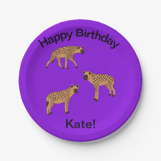 Spotted Hyenas Papieren Bordje (Voorkant)