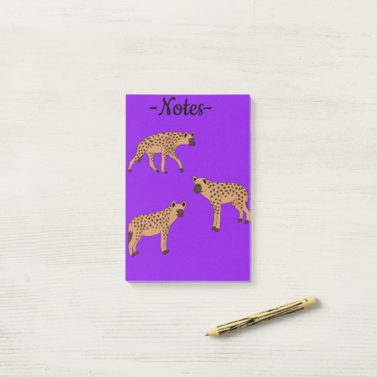Spotted Hyenas Post-it® Notes (Op bureau)
