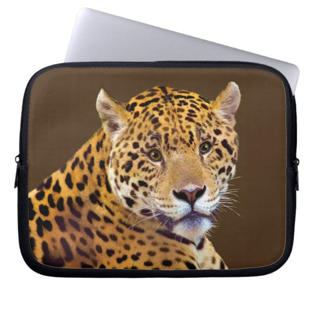 Spotted Jaguar Big Cat-lover #Gift Laptop Sleeve (Voorkant)