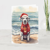 Spotted Joy & Sandy Paws – Dalmatian Christmas Kaart (Voorkant)