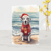 Spotted Joy & Sandy Paws – Dalmatian Christmas Kaart (Gele Bloem)
