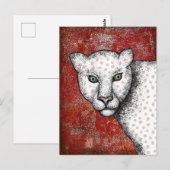 Spotted Leopard zegt: Hey Briefkaart (Voorkant / Achterkant)