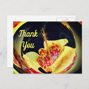 Spotted Lily Abstract Floral Dank je Briefkaart