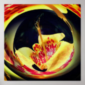 Spotted Lily Floral Abstracte Art Poster (Voorkant)