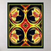 Spotted Lily Floral Abstracte Art Poster (Voorkant)