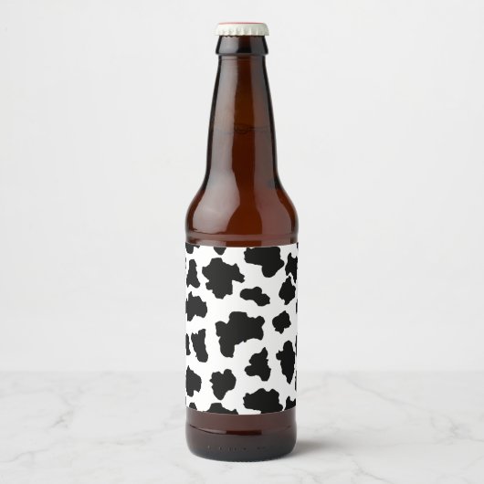 Spotted Moo Cow Dutch Holstein Animal Spots Bier Etiket (Voorkant)