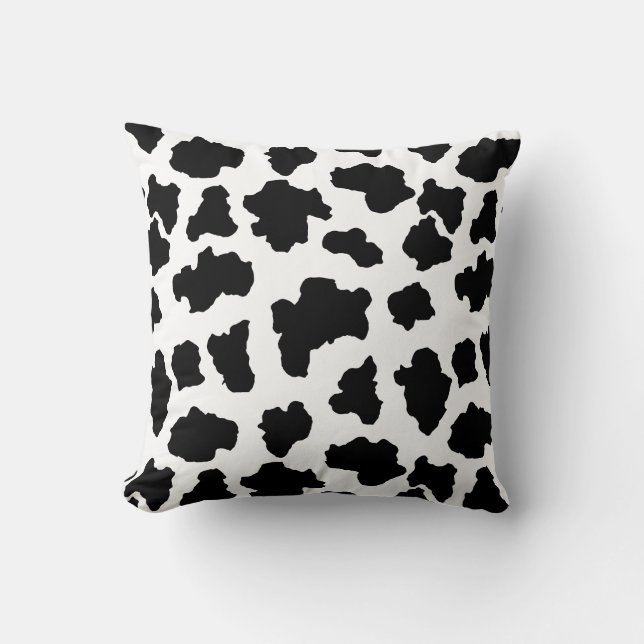 Spotted Moo Cow Dutch Holstein Animal Spots Kussen (Voorkant)