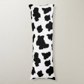 Spotted Moo Cow Dutch Holstein Animal Spots Lichaamskussen (Voorkant Verticaal)