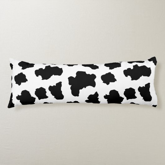 Spotted Moo Cow Dutch Holstein Animal Spots Lichaamskussen (Voorkant)