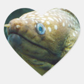 Spotted Moray Eel Hart Sticker (Voorkant)