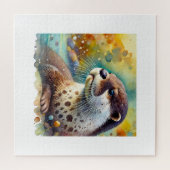 Spotted Neck Otter 230824AREF106 - Watercolor Legpuzzel (Horizontaal)
