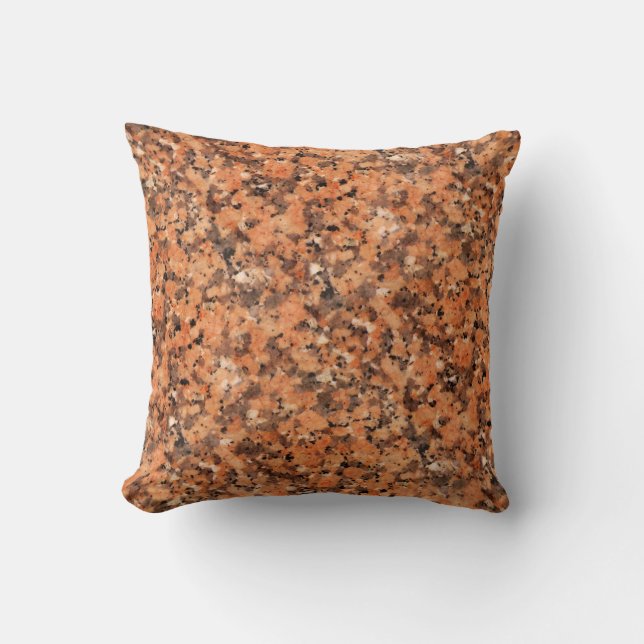 Spotted Rock Texture Lively Pattern Oranje Black Kussen (Voorkant)