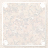 Spotted Rock Texture Lively Pattern Sinaasappel Zw Glazen Onderzetter (Achterkant)