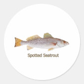 Spotted Seatrout (getiteld) Ronde Sticker (Voorkant)
