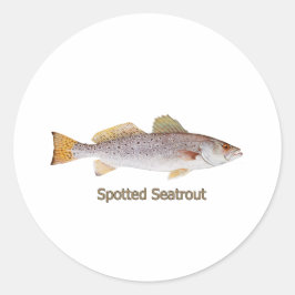 Spotted Seatrout (getiteld) Ronde Sticker