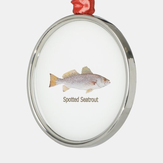 Spotted Seatrout Metalen Ornament (Links)