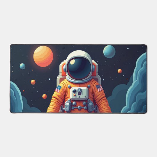 Spotted Spaceman Desk Mat (Voorkant)