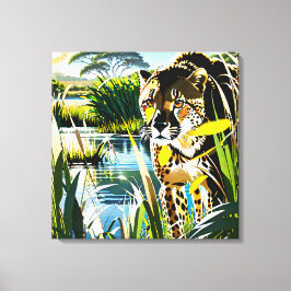 Spotted Streak: jachtluipaard Canvas Afdruk