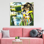Spotted Streak: jachtluipaard Canvas Afdruk (Insitu (Woonkamer))