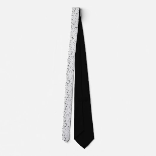 Spotted tie, white and black tie, modern wedding stropdas (Achterkant)