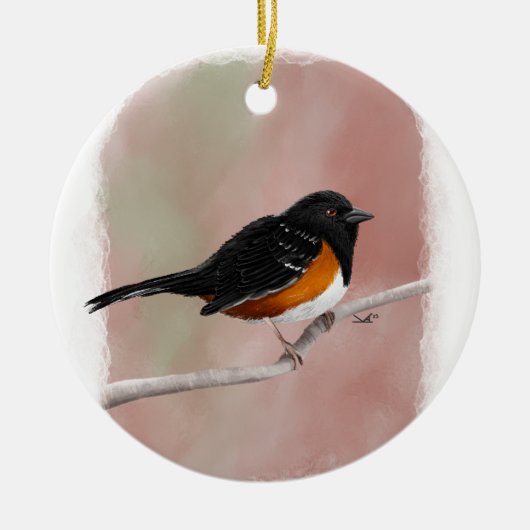 Spotted Towhee-Ornament Keramisch Ornament (Voorkant)