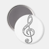 Spotted Treble Clef Magneet (Voorkant / Achterkant)