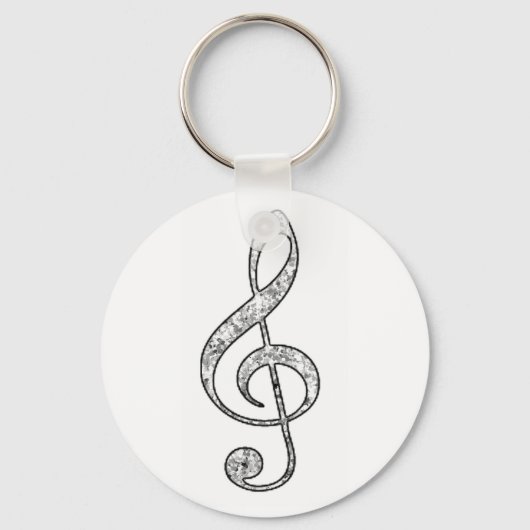 Spotted Treble Clef Sleutelhanger (Voorkant)
