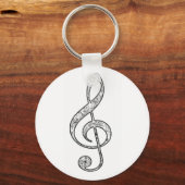 Spotted Treble Clef Sleutelhanger (Voorkant)