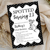 Spotted Turning 23 Polka Dot 23rd Birthday Party Kaart