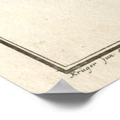 Spottekende  bloklafdruk vis poster (Hoek)