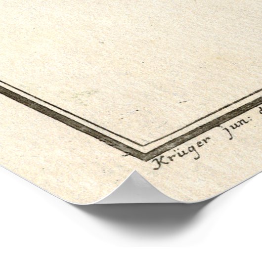 Spottekende  bloklafdruk vis poster (Hoek)