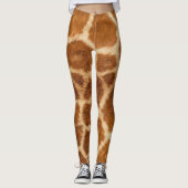 Spotten Giraffe Dierafdrukken Bruin en Roam Leggings (Voorkant)