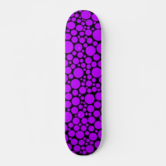 Spottig - Paars op zwart Skateboard (Voorkant)